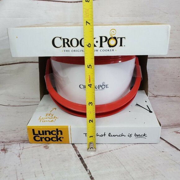 Compact Lunch Crock Pot Slow Cooker 20-Ounce Food Warmer - Portable Red Mini - Picture 9 of 12